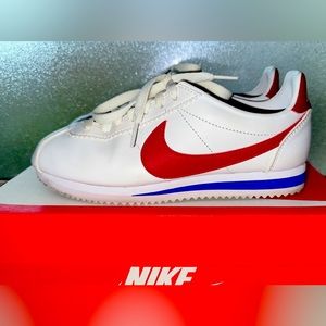 Nike Classic Cortez white, varsity red and varsity royal blue